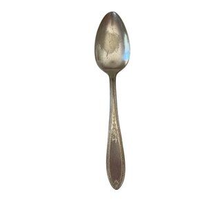 Vintage WM Rogers & Son Silver-Plated Teaspoon With Floral Design 6" Length B92